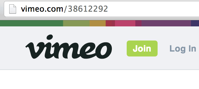 copy the URL from vimeo