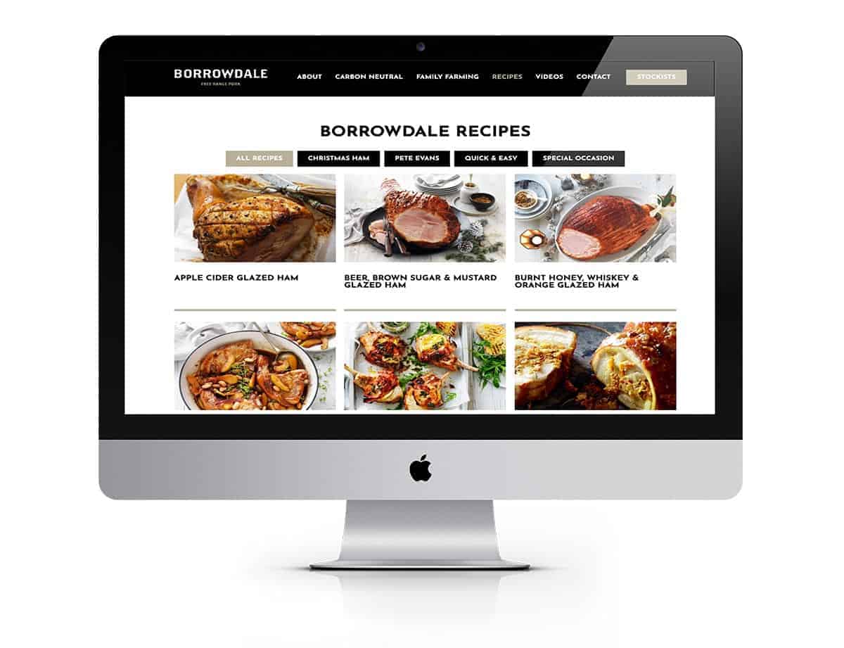WordPress Project: Borrowdale Freerange Pork - computer version