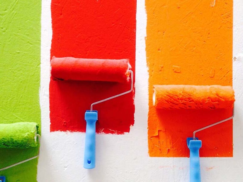 WordPress SASS - coloured paint rollers