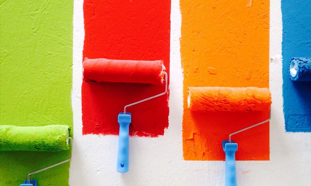 WordPress SASS - coloured paint rollers
